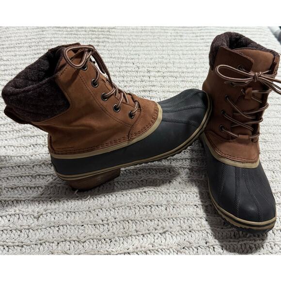 Sorel Slimpack Lace II Boots Duck Waterproof Womens 11 EU 42 NL 3058-282 Brown - Picture 1 of 9